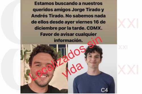 ¡Lamentable! Encuentran a hermanos Jorge y Andrés Tirado, ultimados en la CDMX